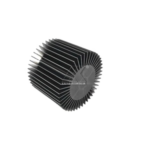 Circular Cob Smd Led Heat Sink <strong>50mm</strong> Round Led Radiator Extruded Aluminium Black <strong>Heatsink</strong> - Product Image 1