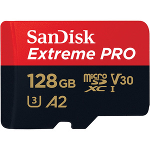Sandisk Extreme Pro Micro TF แฟลชการ์ด SD ความจุ64GB การ์ดหน่วยความจำ128G ถึง200เมตร/วินาที C10 U3 V30พร้อมอะแดปเตอร์ - Product Image 3