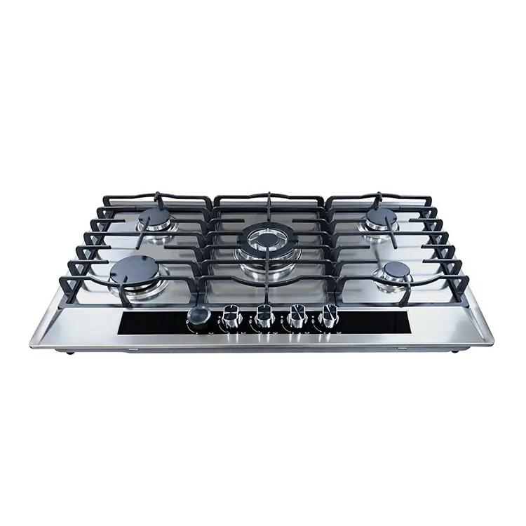 Cooktop 5 queimador a gás fogão recesso é vidro temperado superfície da cozinha built-in 5 queimador fogão a gás fogão a gás