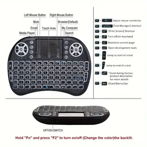 I8 Smart <strong>Keyboard</strong> Rechargeable Rii Mini Wireless 2.4G ABS Backlight Mini Wireless <strong>Keyboard</strong> Fixed <strong>Code</strong> Learning ABS Material - Product Image 4