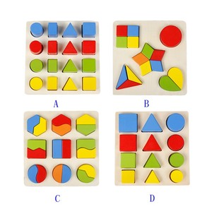 Wholesale Customized Children's Educational <strong>Toy</strong> Colorful Initiation Shape Matching Puzzle Early Montessori Cartoon Game Blocks - Product Image 4