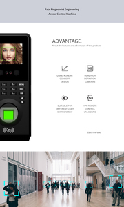 EBKN Factory Cloud Linux WIFI RS485 WIFI WEB Gesichts erfassung system RFID-Fingerabdruck-Zugangs kontroll system