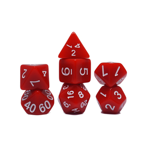 Fabrika akrilik çokyüzlü opak zar seti D4/D6/D8/D10/D12/D20 düz renk 7-Die D & D zar oyunları oynamak için oyun oynamak - Product Image 5