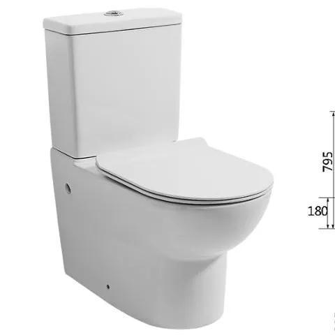 नीचे धोने rimless पी-जाल आसान स्पष्ट शीशे का आवरण दो टुकड़ा शौचालय ब्रिटेन बाजार
