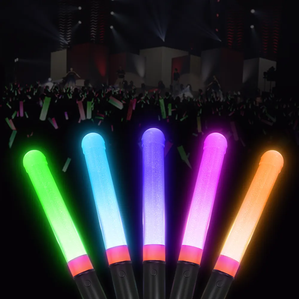 Small Glow Sticks For Easter Eggs Concert Accessories Long Glow Led Wands Purple Wand Swinging Rave Official Light Stick