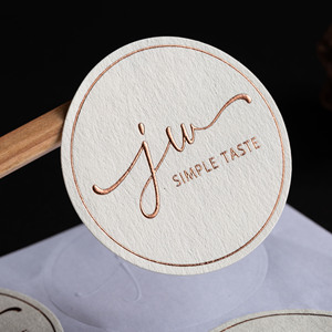 Custom Gold Stamping Logo Paper Sticker Labels for Small Business Screen Printing Type 'Thank You' Stickers for Wigs Perfume - Product Image 3