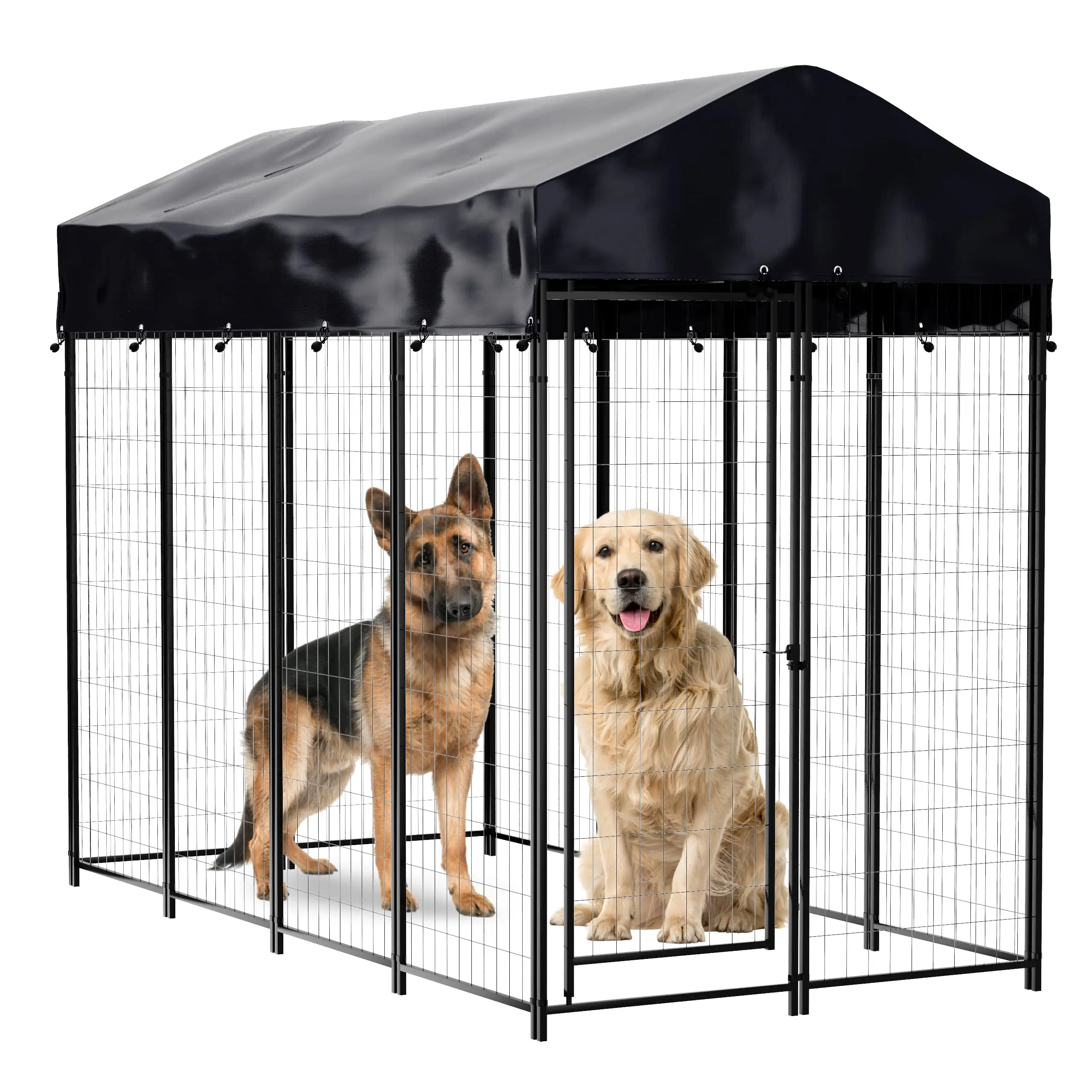 Hondenkennel Buiten Voor Grote Hond Zware Hond Hek Kooi Waterdicht 8X4 X 6ft Zwart Dier Plastic Bakje Voor Huisdier Kooi Push-Up