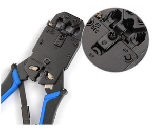 Профессиональный 4P/6P/8P RJ-45 RJ-12 RJ-11 модульная обжимной инструмент сети телекоммуникационный кабель обжимные клещи Ratchet щипцы - Product Image 4