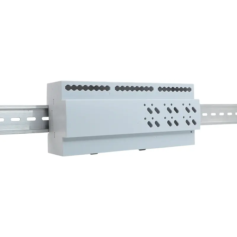 Plástico abs led interruptor de controle caixa de chama, resistente a UL94-V0 caixa de plástico de medidor de energia elétrica din rail gabinete