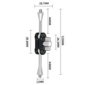 Đôi Bóng Đầu Ma Thuật Cánh Tay Hạt Đậu Clip Cài Đặt <span class=keywords><strong>Adapter</strong></span> 1/4 Inch Máy Ảnh Màn Hình Với Vít Chiếu Sáng Micro Siêu Clip - Product Image 3