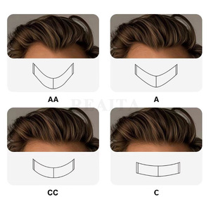 0.03mm Super Thin Skin Toupee for <strong>Men</strong> Human Hair Piece 10&quot; <strong>X</strong> 8&quot; Black