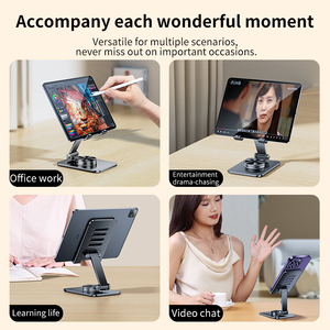 360&deg; Rotating Hovering Aluminum Alloy Stand Flexible Mobile Phone &amp; Tablet Dual-Purpose for Live Streaming Watching <strong>TV</strong> Series - Product Image 6
