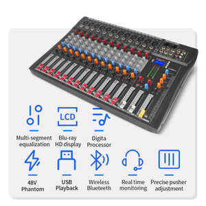 モニター機能を備えたEffectorWifiプロフェッショナルコンソールミキシングに組み込まれたデジタルDSP32チャンネルオーディオミキサータッチスクリーン - Product Image 3