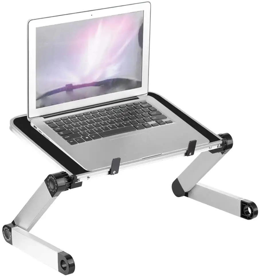Mesa de escritorio portátil con ajuste de altura de 360 grados, soporte ajustable plegable para ordenador portátil, para trabajo en casa, cama