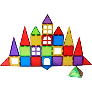 בניין מגנטי חוסם צעצועים ילדים צבע ברור <span class=keywords><strong>3d</strong></span> אריחי מגנטי עבור 3 4 5 6 7 8 שנים ילדים