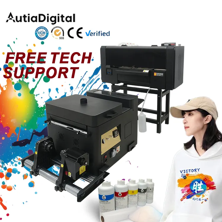 Impresora todo en uno Dtf Pro de alta velocidad 40Cm Ropa Dtf Impresora de inyección de tinta Película para mascotas Impresora industrial Dtf A3