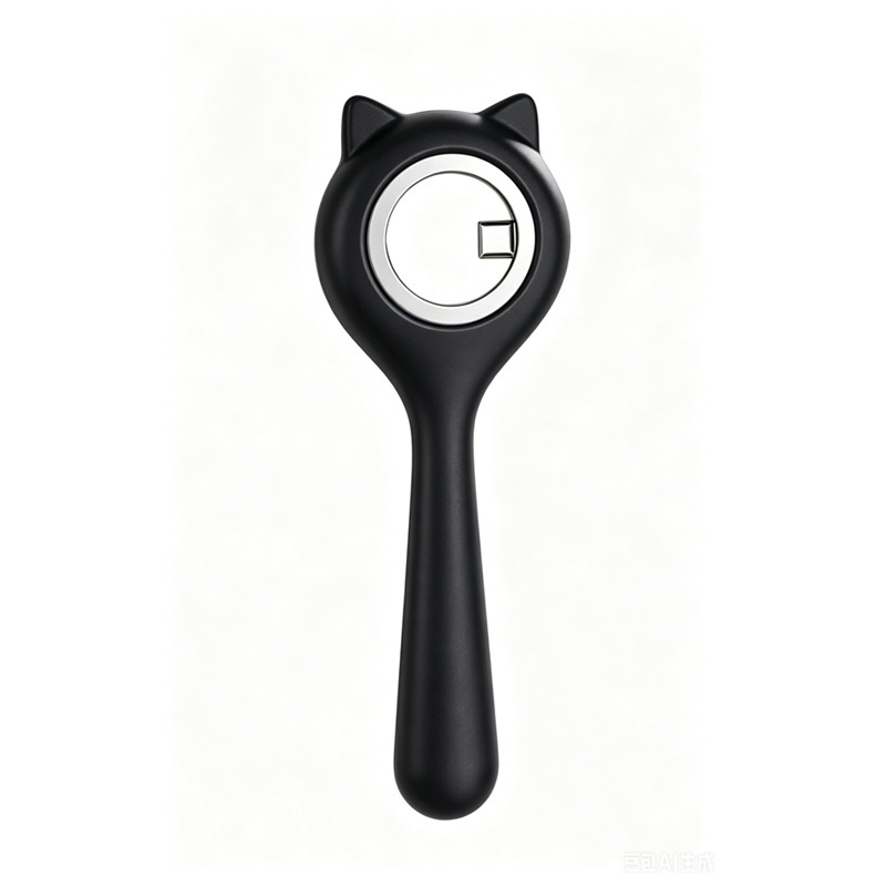 Black cat head magnet