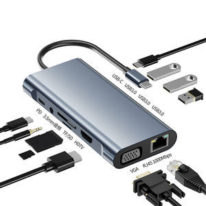 热USB集线器2.0分路器多USB 2.0集线器USB 11端口多端口Hab电脑配件，带电脑电源适配器 - Product Image 5