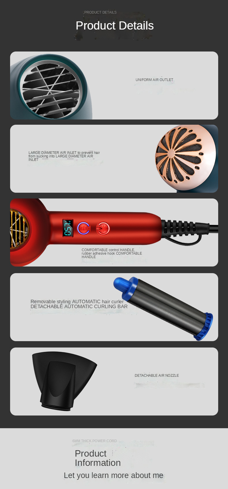 Fashion and popular style 2021 latest salon Negative Ion hair dryer household hair dryer for home travel hotel