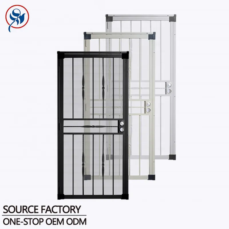 Exterior steel door with window custom iron front glass entry homes double wrought single sidelights security gate grill doors