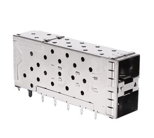 Aleación de cobre 1x1 SFP Shell Conectores de fibra óptica 20pin SFP Jaula y receptáculo DIP para PCB para redes WiFi y TCP