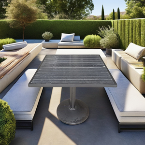 Multi funciones nuevo estilo mesa de jardín al aire libre mesa cuadrada de madera de plástico - Product Image 3