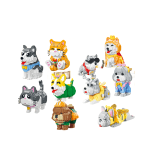Shenzhen fabrika yaratıcı Diy 3D köpek yavrusu modeli mikro Mini blokları çocuklar için oyuncak Pet hayvan yapı taşı seti - Product Image 1