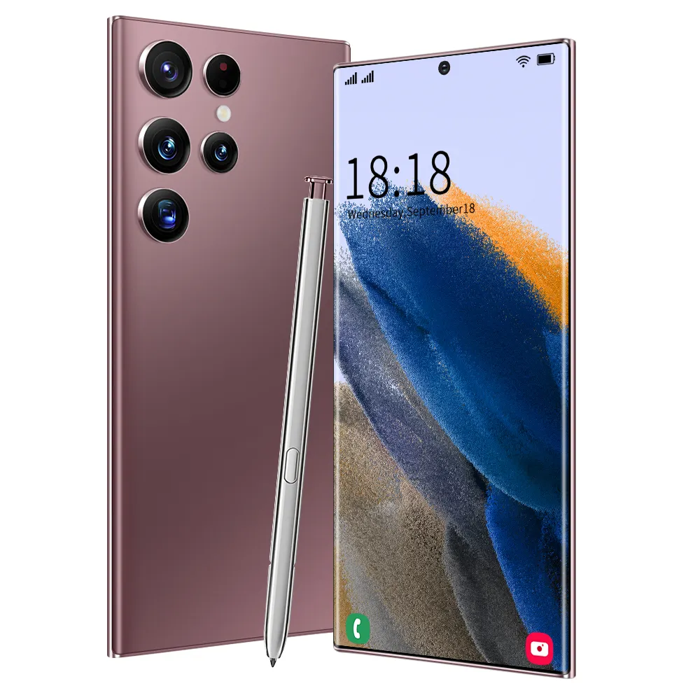 สมาร์ทโฟน S21 + Ultra 5G หน้าจอใหญ่6.7นิ้ว,สมาร์ทโฟน Android11.0 64GB รองรับสองซิม + TF การ์ด Qualcomm 888