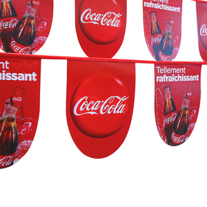 Venta al por mayor logotipo personalizado impresión banderín forma empavesado PAPEL DE PVC Bandera de plástico - Product Image 3