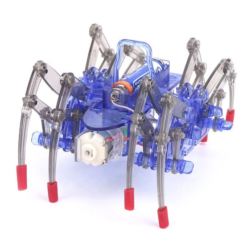eParthub Spider Roboter DIY Technologie kleine Produktion elektrisches Raupen Wissenschaft Spielzeug Montage Materialien Geschenk farbige Schachtel - Product Image 2
