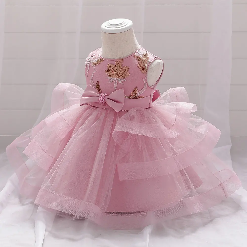 Hot Selling Baby Girls Flower Dress High quality Party Princess Dress Children kids clothes