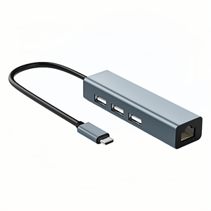 USB 2.0 Hub Converter <strong>Type</strong>-C to <strong>Network</strong> Port 4in1 <strong>Type</strong> C Hub with 100M <strong>Network</strong> Card RJ45 for HDTV and <strong>Computer</strong> Applications - Product Image 1