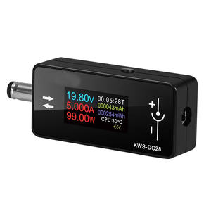 DC28 Voltage Current and Power Meter <strong>0</strong>.96-inch TFT High-definition Display DC5.5*2.5 Interface Tester