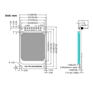 1.69 inch IPS TFT LCD OLED <strong>Display</strong> Module <strong>raspberry</strong> <strong>pi</strong> stm ST7789 Drive 240X280 Resolution <strong>Display</strong> Screen - Product Image 4