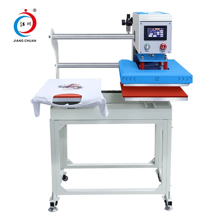 Pas de quantité minimale de commande écran tactile double table de travail pneumatique T-shirt impression par sublimation presse à chaud machine grand format de vêtement presse à plat