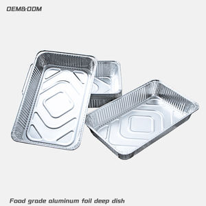 528*328*85Mm 10000Ml/338.1Oz Nhôm Chảo Dùng Một Lần Nhôm Lá Thực Phẩm Container Dùng Một Lần Pan - Product Image 1