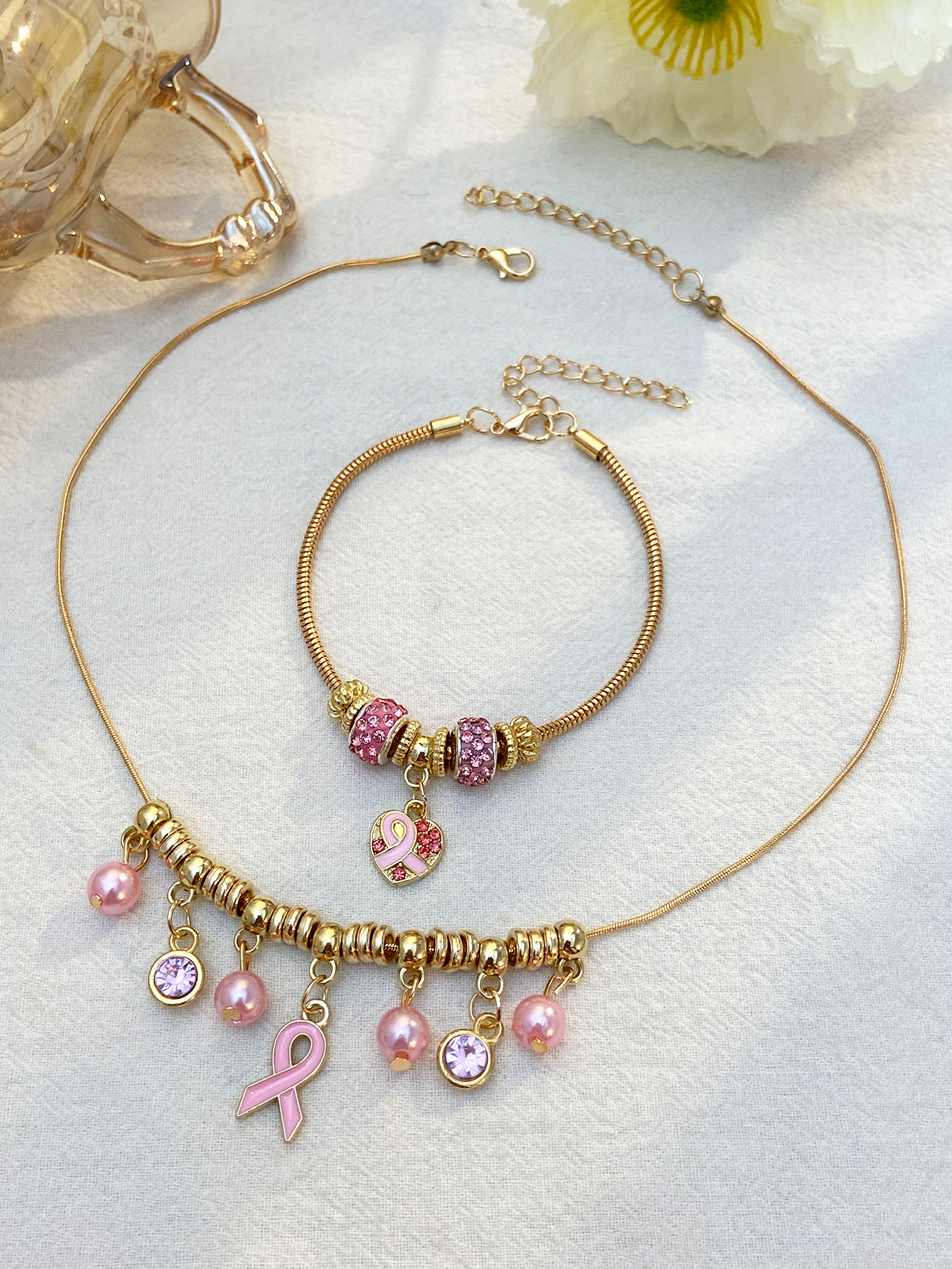 Conjunto de dos piezas con lazo rosa - 2962133