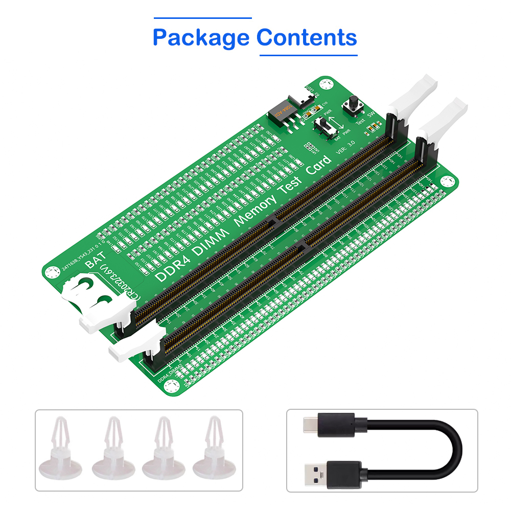 Vert-Testeur DDR4 (Longue boucle fixe)
