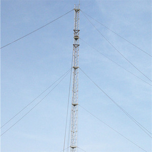 Galvanizli 30m 45m 60m 90m 120m uydu telefonları çelik kafes WiFi kablo telekom Guyed Mast 100% çekme tel kulesi üçgen - Product Image 4
