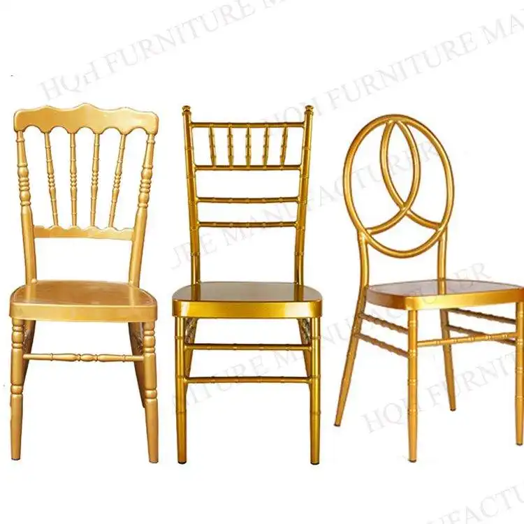 10 Years Manufacture Stackable Gold Metal Event Banquet Stacking Napoleon Phoenix Chiavari Chivari Tiffany Weddings Chairs