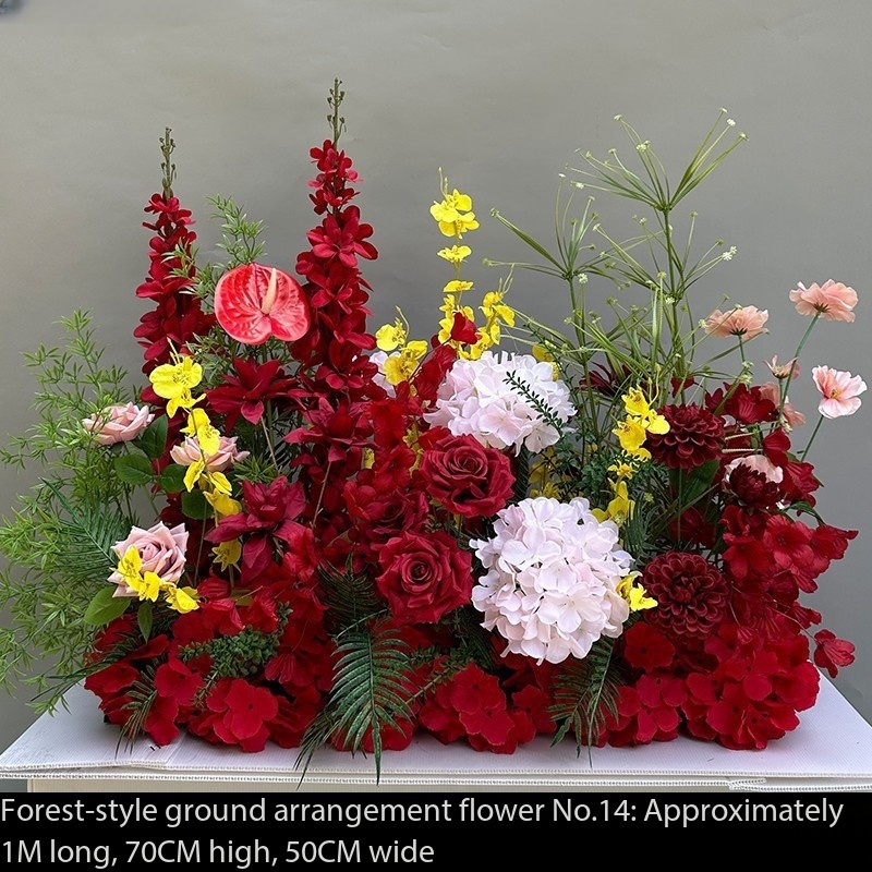 14Dépôt d'ensemble de paysage de plantes artificielles