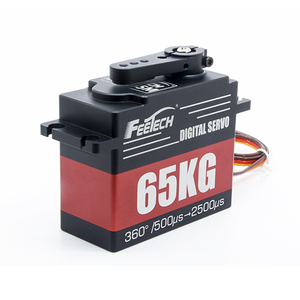 7.4V 65KG 360 Degree Magnetic Encoders Steel Gear Servo 60kg Torque for RC Airplane Parts 4mm AGV Application UAV Robot AI