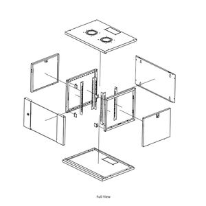 Tủ mạng FONCE W4X Internet 542*400mm, kích thước nhỏ 19 inch, lắp tường, 4U/6U/9U/12U, tủ rack máy chủ, tủ mạng, đóng gói phẳng, có khóa, hàng có sẵn - Product Image 6