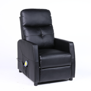 Moderner beheizter <span class=keywords><strong>6</strong></span>-Punkt-Massagestuhl Ausziehbare Ledertaschen Kunstleder polster Holzrahmen Faltbare Funktion - Product Image 1