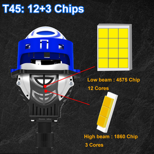 Yhkoms T45 3 Inch Bi <span class=keywords><strong>LED</strong></span> Ống Kính Máy Chiếu Với Cao Thấp Beam-6000K Trắng 75W Biled Chiếu 3 Inch <span class=keywords><strong>LED</strong></span> Đèn Pha Blues Ống Kính - Product Image 2