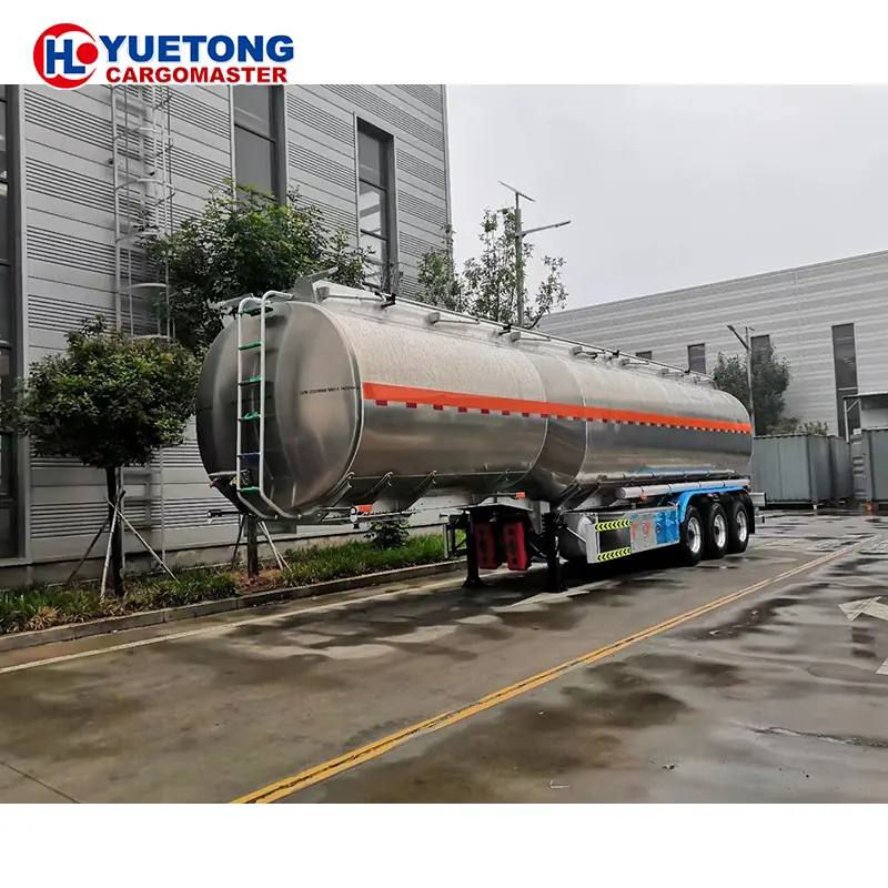 Sıvı azot tankeri yarı römork satılık paslanmaz çelik yakıt tankı yarı tanker kamyon kamyon alüminyum alaşımlı tanker