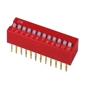Fabrika kaynağı kalite 25A 250V dik açı tipi SPST 8 Pin Dip anahtarı dijital slayt anahtarları fabrika fiyata - Product Image 1