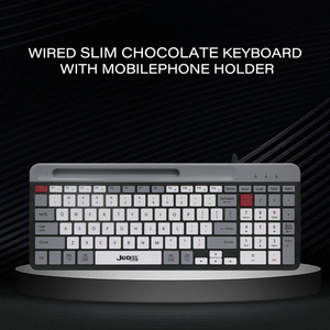 OEM Wired or Wireless 100 Keys Low Profile <strong>Keyboard</strong> Color Matching <strong>Computer</strong> <strong>Keyboard</strong> with Phone Holder for Windows Mac PC Laptop - Product Image 4