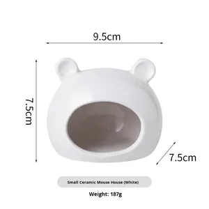 Bán buôn phim hoạt hình gốm Lều tuyết làm mát nơi trú ẩn nhà cho chuột đồng hedgehogs đường tàu lượn Vàng Gấu - Product Image 6