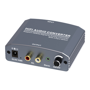 New Best Enough StockDigital to Analog Converter Toslink Coaxial <strong>Input</strong> to Analog <strong>RCA</strong> Stereo R/L <strong>Output</strong> Audio Adapter With 3.5mm Jack for - Product Image 1
